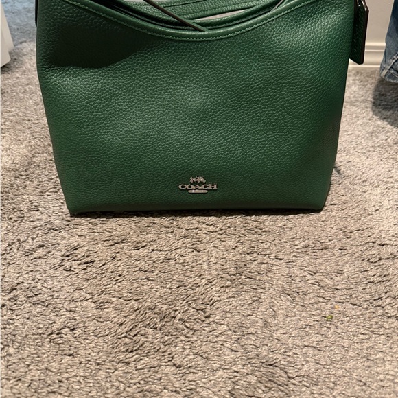 Coach Dark Green Leather Shoulder Bag - Picture 1 of 3